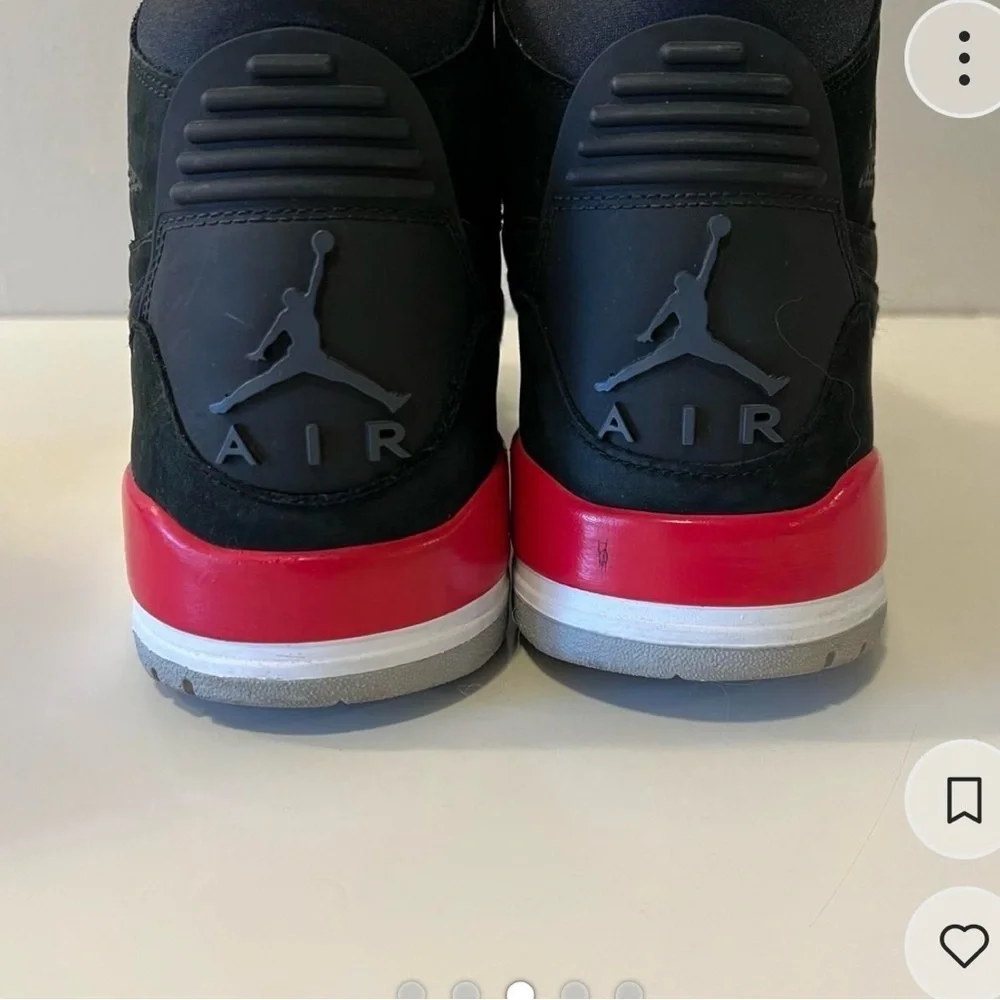 Mike Jordan Legacy 312 in black suede. Size 13.